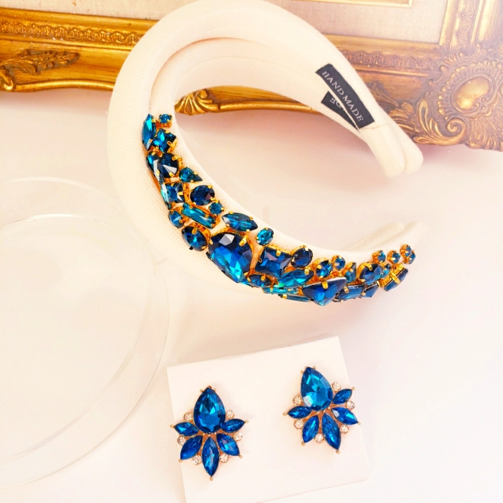 Padded rhinestones headband